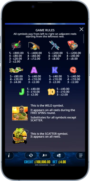Rules for playing the Big Bass Bonanza slot